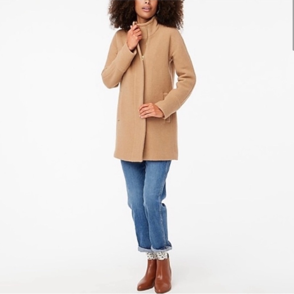 J Crew City Coat Sz 6 Camel